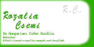 rozalia csemi business card