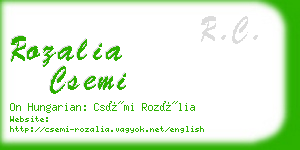 rozalia csemi business card
